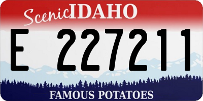 ID license plate E227211