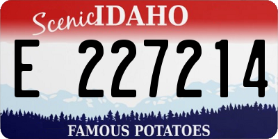 ID license plate E227214