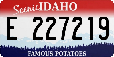 ID license plate E227219