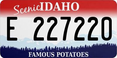 ID license plate E227220