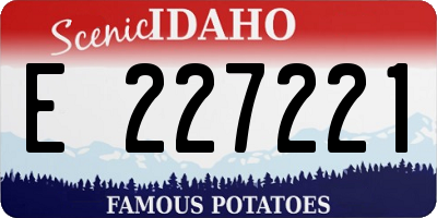 ID license plate E227221