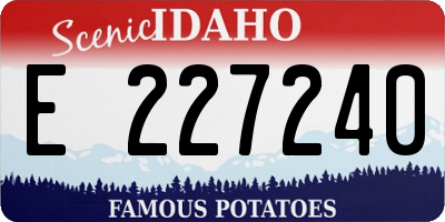 ID license plate E227240