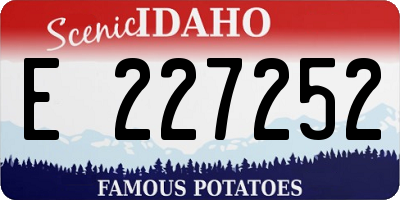 ID license plate E227252