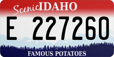 ID license plate E227260