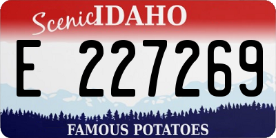 ID license plate E227269