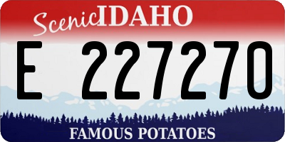 ID license plate E227270