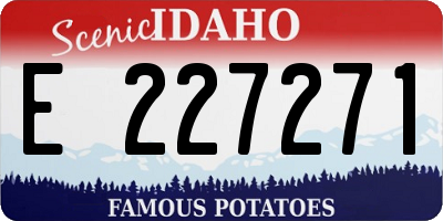 ID license plate E227271