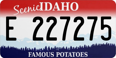 ID license plate E227275