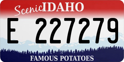 ID license plate E227279