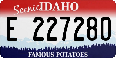 ID license plate E227280
