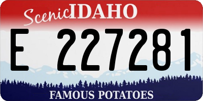 ID license plate E227281