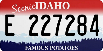 ID license plate E227284