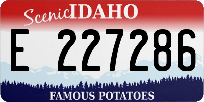 ID license plate E227286