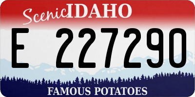 ID license plate E227290