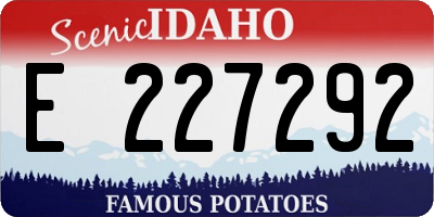 ID license plate E227292