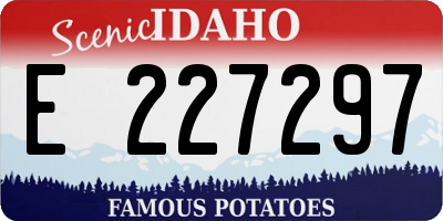 ID license plate E227297