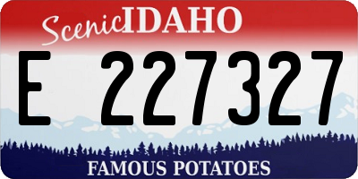 ID license plate E227327