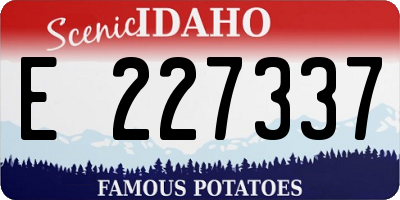 ID license plate E227337
