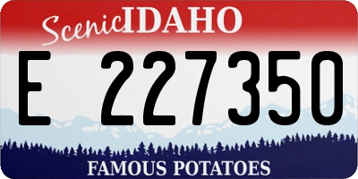 ID license plate E227350