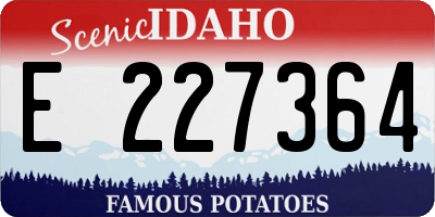ID license plate E227364