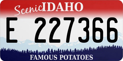 ID license plate E227366