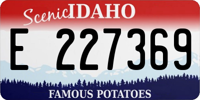 ID license plate E227369