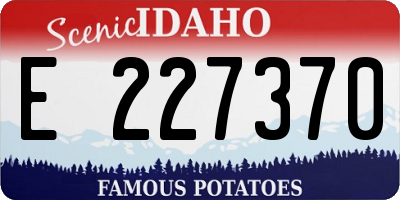 ID license plate E227370