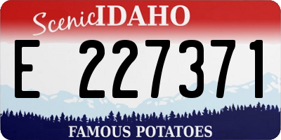 ID license plate E227371