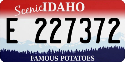 ID license plate E227372