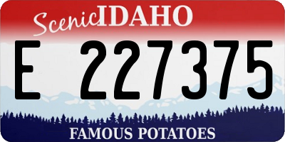 ID license plate E227375