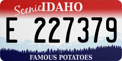 ID license plate E227379