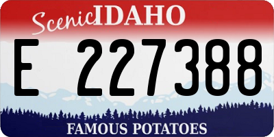 ID license plate E227388