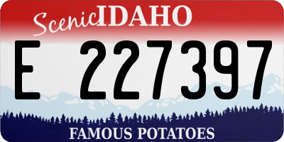 ID license plate E227397