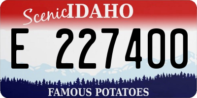 ID license plate E227400