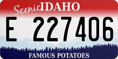 ID license plate E227406