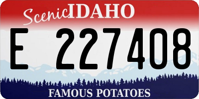 ID license plate E227408