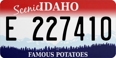 ID license plate E227410