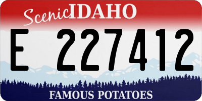 ID license plate E227412