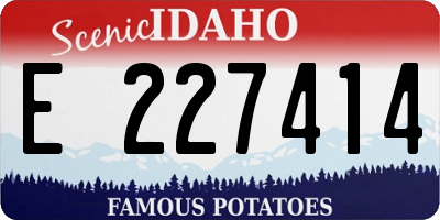 ID license plate E227414