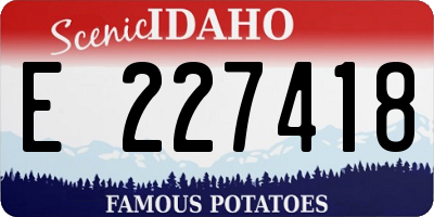 ID license plate E227418