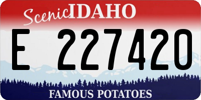ID license plate E227420