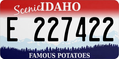 ID license plate E227422