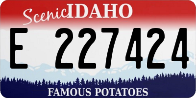 ID license plate E227424