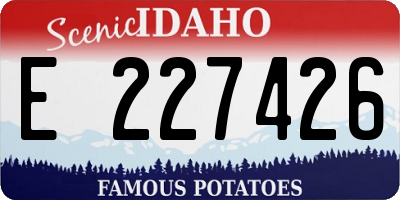 ID license plate E227426
