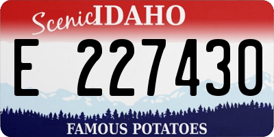 ID license plate E227430