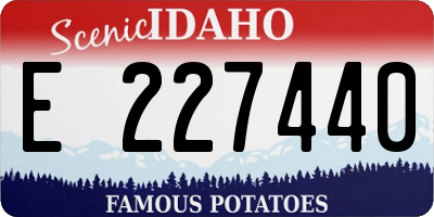 ID license plate E227440