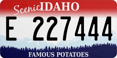 ID license plate E227444