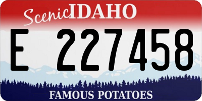 ID license plate E227458