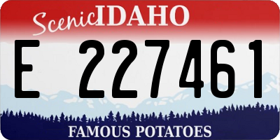 ID license plate E227461