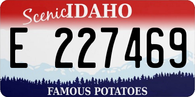 ID license plate E227469